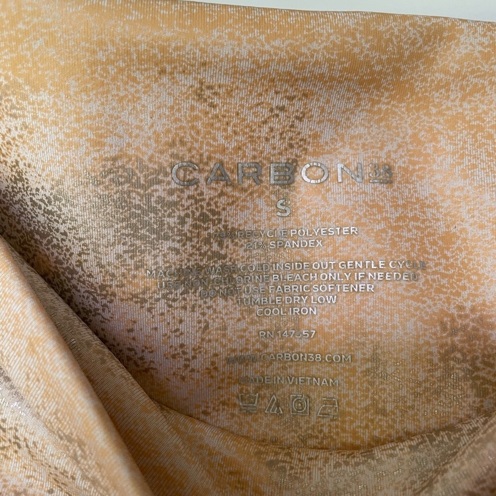 Carbon 38 Gold Metallic Splatter Leggings View 4